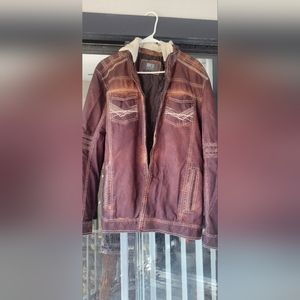 Men's leather jacket Large